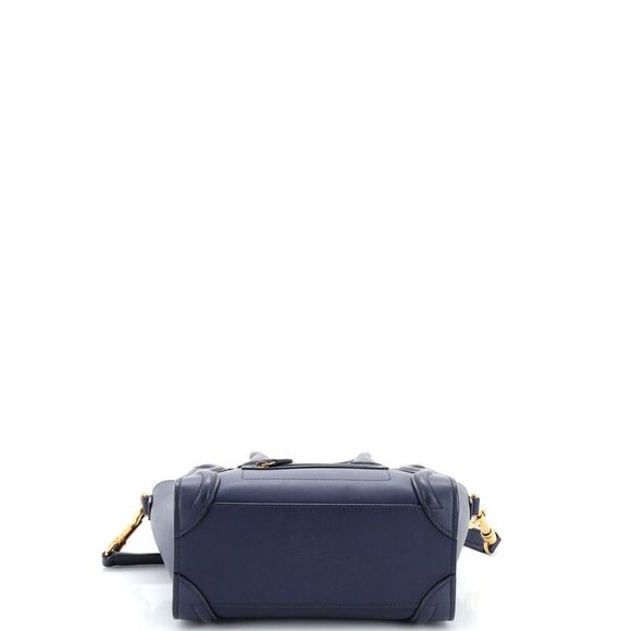 Celine Luggage Bag Smooth Leather Nano Blue - Picture 4 of 9